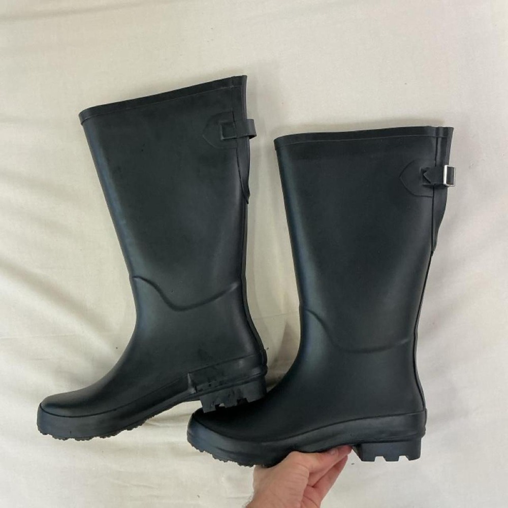 Classic‎ black rain boots, brand new